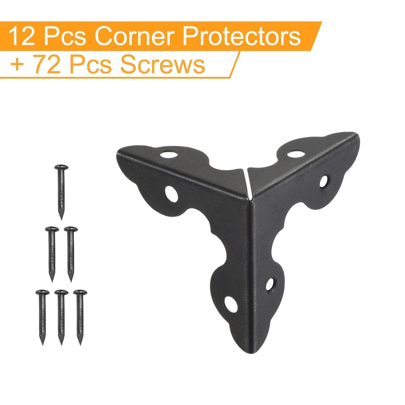 sourcing map 20x20x20mm Metal Box Corner Protectors Edge Guard Iron