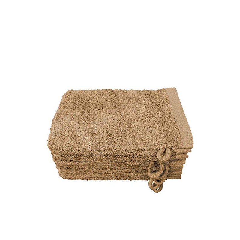 Lanudo® Pure Line Waschlappen Waschhandschuh, 6er Set, Reine Frottier Baumwolle,