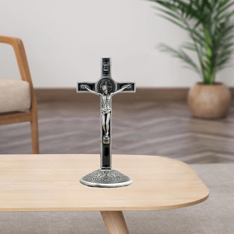 WeiLaiKeQi Crucifix with Base ST Crucifix Jesus Statue Durable Craftsmanship
