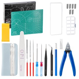 Model Hobby Making Tool Kit 30Pcs, Model Basic Tools Craft Set Compatible with Gundam Car Miniature Plastic Model Building Repairing and Fixing, Portable Hobby Building Set for Beginners DIY Craft