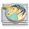 Unicorn Light Blue Glitter Italian Charm