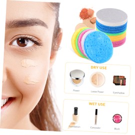 Healeved 50pcs Portable Natural Facial Cleansing Sponges for Makeup Removal Reusable Soft and Travel-friendly Face Cleaning Tools for Gentle Skin Care