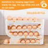 Egg Storage Fridge, Automatic Rolling Fridge Organiser, Eggs, Egg Storage
