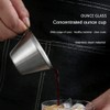 Lobamop 2er-Pack 90 Ml Espresso-Messbecher Edelstahl-Ausgießbecher mit für Kaffee-Espresso