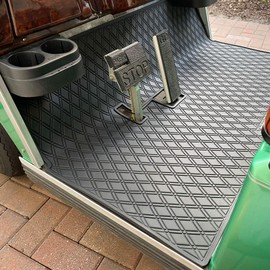Xtreme Mats Club Car DS Golf Cart Mat, Full Coverage Floor Liner - Fits Club Car DS (1982-2013) and Villager (1982-2018) Models - All Black