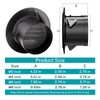 HG Power 4 Inch Soffit Vent, ABS Plastic Round Vent