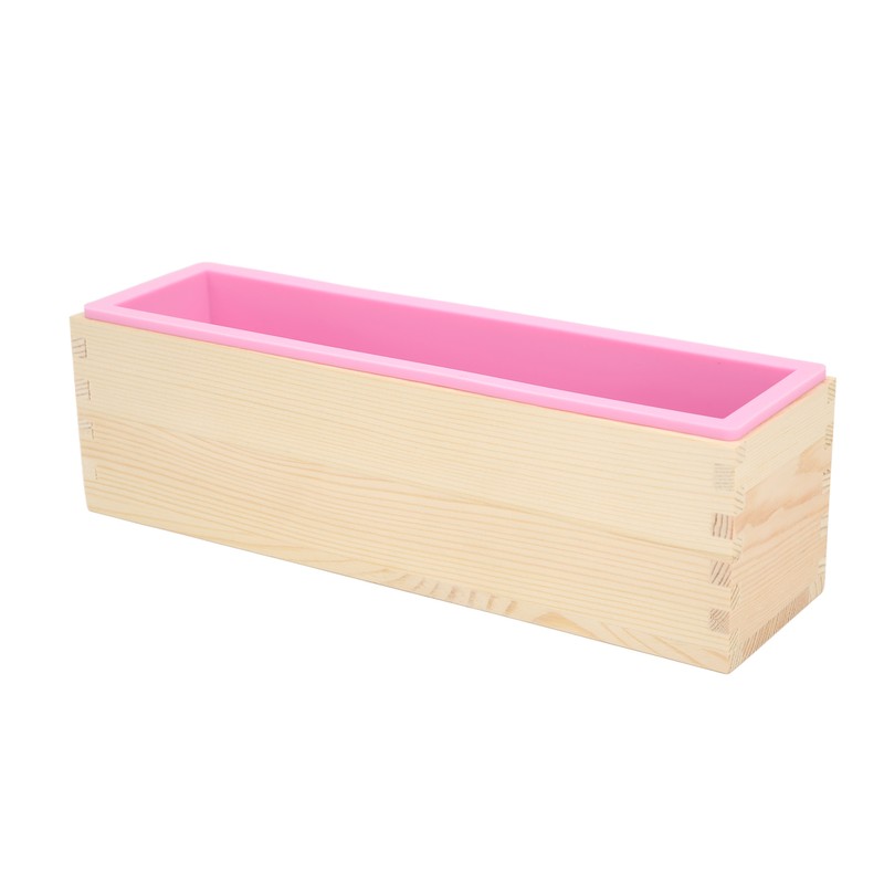 Wooden Loaf Soap Cutter Mold with 1 Pc Silicone Mold