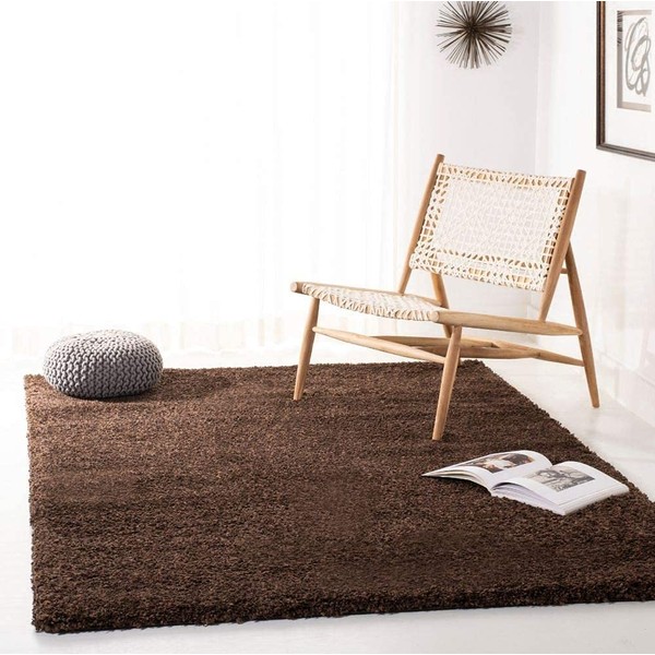 SAFAVIEH California Shag Collection Accent Rug - 3' x 5', Brown, Non-Shedding & Easy Care, 2-inch Thick Ideal for High Traffic Areas in Entryway, Living Room, Bedroom (SG151-2727)