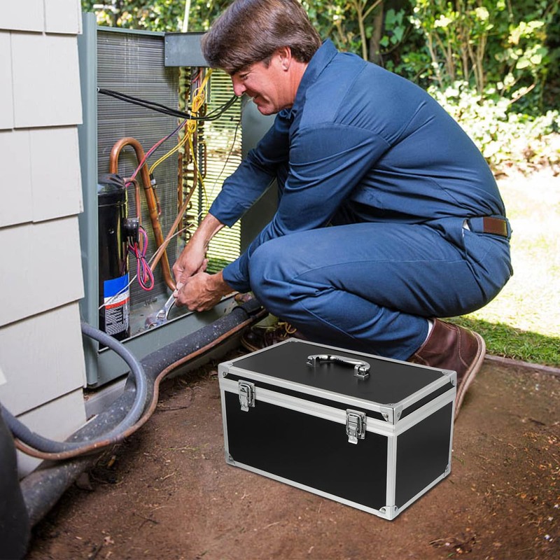 DOITOOL Portable Toolbox Aluminum Alloy Tool Box with Foam Insert,