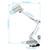 TORCHSTAR Tall Swing Arm Desk Lamp with Wooden Accent, Adjustable