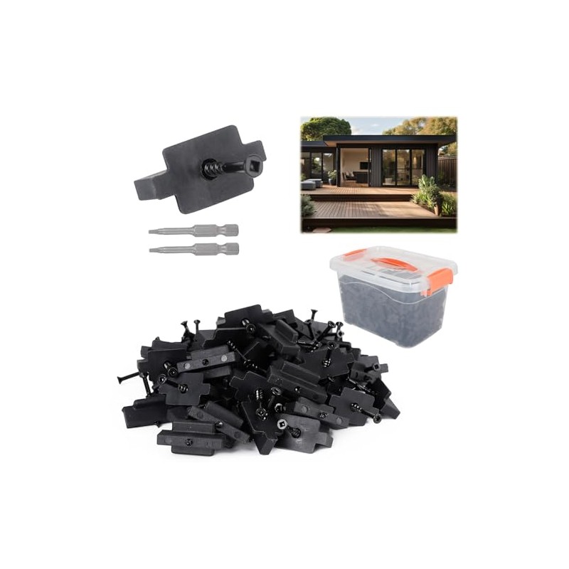 600PCS Hidden Fasteners Composite-Deck - Universal Nylon Composite Decking Fasteners