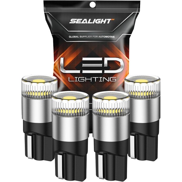 SEALIGHT 194 T10 LED Light Bulbs 6000K White, 1000% Brightness