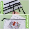 Haiabei 20 Pcs Mesh Zipper Documents Bags Waterproof Plastic Pencil