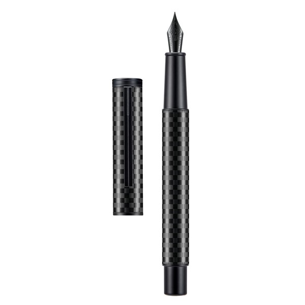 Hongdian Carbon Fiber Fountain Pen Fine Point, Slim Style with