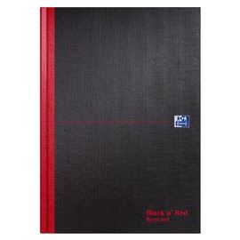 Black n' Red Casebound Hardback Recycled A4 Book