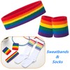 SamHeng Gestreifte Schweißband Handgelenk und Socken Kit, 5 Stück Schweiß