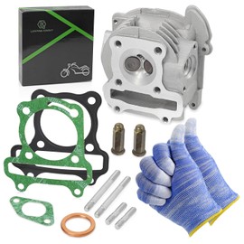 LK 50mm Cylinder Head GY6 49cc 50cc to 100cc Scooter Engine 69mm Cylinder Head Assy with Valves Set,for 139QMB 139QMA Chinese Moped ATV Go Kart Quad,Powersports Engine Kit,Non EGR Type.