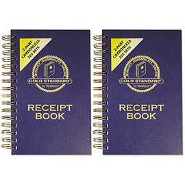 Rediform Money Receipt Book, Gold Standard, Two-Part Carbonless, 8.5 x 5.5, 3 per Page (8L829) - 2 Pack