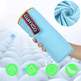 COSIKEY Toalla Microfibra Secado Rápido, 2 Pack Toalla Deportiva, Toalla Natacion, Toalla Microfibra Grande, Portatil Toalla de Viaje, 2 tamaños Toalla para Playa, Natación, Yoga, Gimnasio, Camping