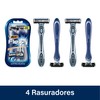 BIC Rastrillo Flex 3 Piel Sensible Mango Texturizado Banda Lubricante