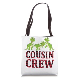 Red Plaid Matching Family Christmas N Cousin Crew Christmas Tote Bag