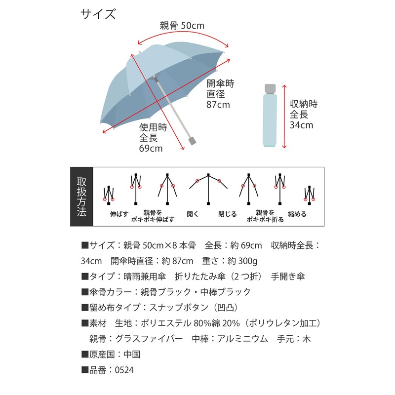 Parasol, UV Protection, 100% Light Blocking, Thermal Blocking, Folding Umbrella,