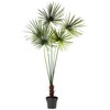 Nearly Natural Fan Palm Indoor/Outdoor UV Resistant Tree, 7'