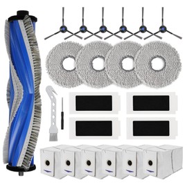 Feilifan 21 PCS Accessories Kit for ECOVACS Deebot T30 PRO OMNI/ T30 OMNI Robot Vacuum, Replacement Parts Main Brush, Side Brush, Filter, Mop pads, Dust Bag