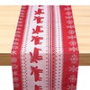 Christmas Table Runner, 35*180cm Red Table Runner with Snowflake &