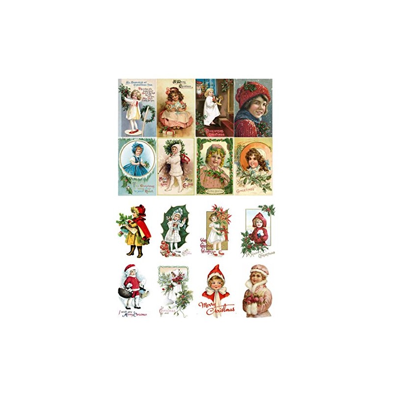 Decoupage Paper Pack (20 Sheets 10x15cm) Vintage Christmas Your Girls