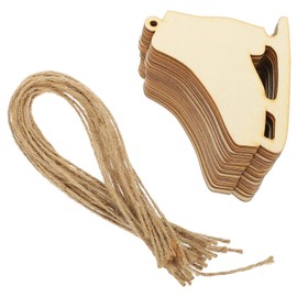 Healifty 20 Sets Ice Skates Shoes Ornament DIY Unfinished Wooden Christmas Ornaments Holiday Wood Pieces Embellishments Decoration