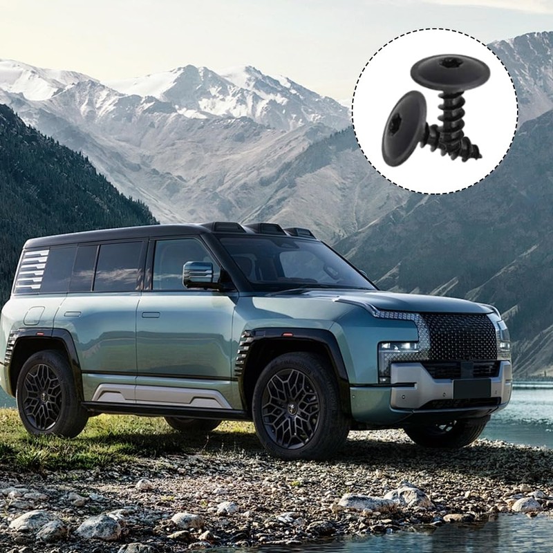 30Pcs Black Self-Tapping Screws,Small Metal Screws for Bumper, Undertray &