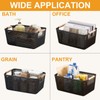Tioncy 4 Pcs Plastic Mesh Baskets with Wood Handle Woven