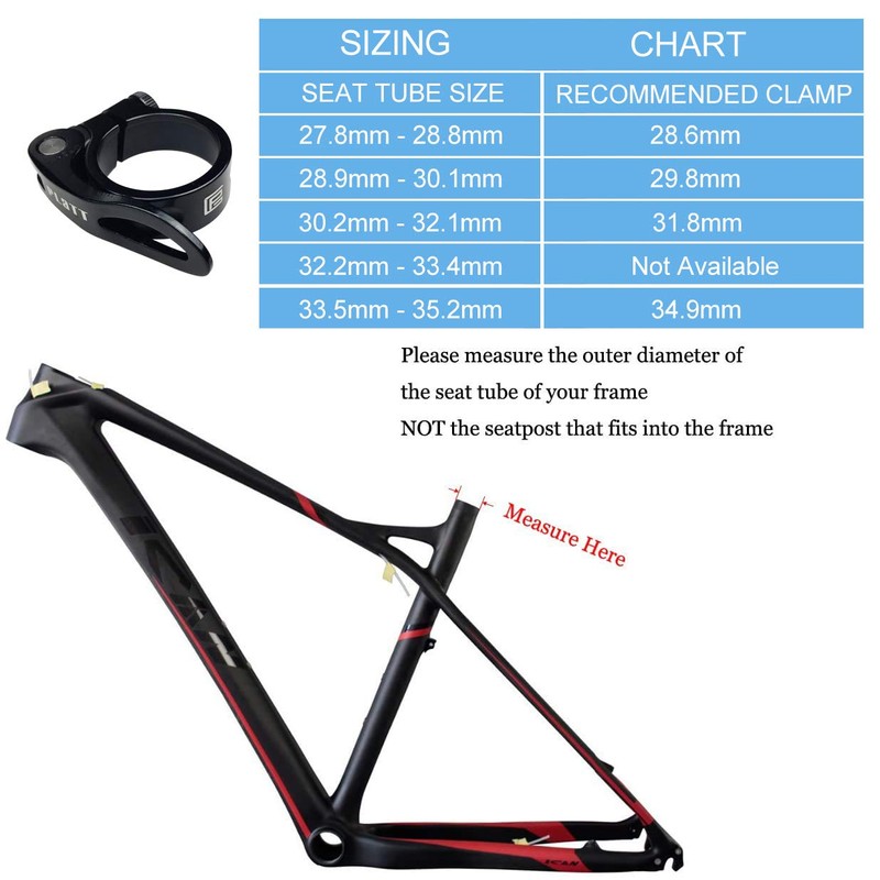 PLATT Bike Seat Post Clamp Aluminium Alloy Bicycle Quick Release