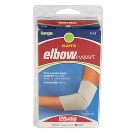 MUELLER Elastic Supports (Ankle, Knee, Elbow): Elastic Elbow Support/large (Beige) / large