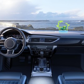 Totority Solar Powered Swinging Turtle Dashboard Ornament - Creative Shaking Head Car Decoration for Fun Car Interiors and Office Supplies