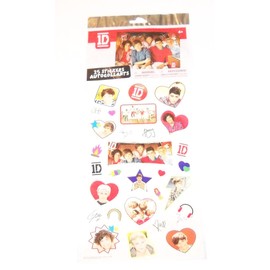 One Direction (1D) Set of 25 Full Color Stickers - Young and Fun (6" x 10.5" Sheet)