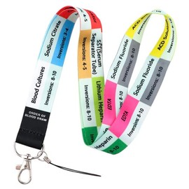 Pinstant Phlebotomy Phlebotomist Blood Draw Solution Sample Tube Inversion Hospital Medical Doctor 17.7" Neck Lanyard Keychain Holder ID Badge Mobile Phone Pin Strap
