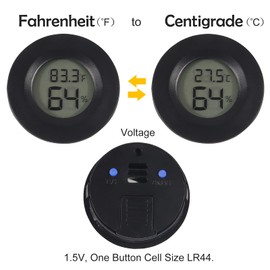 AOICRIE 3 PCS Mini Digital Temperature, LCD Digital Hygrometer Thermometer Meter Gauge for Humidifiers Dehumidifiers Basement Greenhouse Babyroom