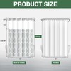 Yiatn No Hook Grey Shower Curtain with Snap in Fabric