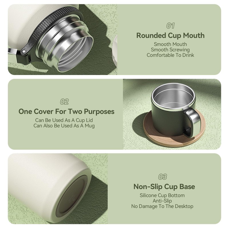 XUDREZ Stainless Steel Thermos Flask with Layer Filter, Thermos Flask