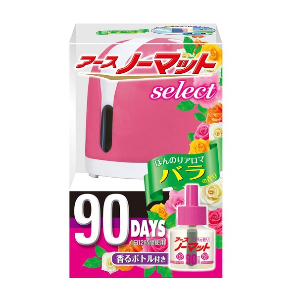 Earth No-mat Select Mosquito Trap, Rose Scent, Fairy Pink for 90 Days
