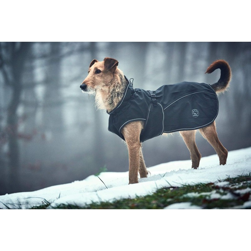 HUNTER UPPSALA Waterproof Reflective Dog Coat 75 Black
