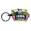 Westmon Works Iowa Keychain Souvenir with State Map and Flag