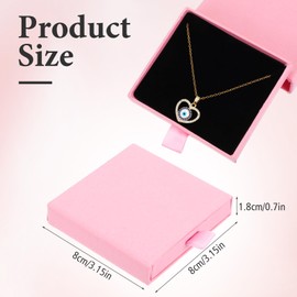 Pack of 2 Jewellery Gift Box, Small Jewellery Box, Thick Paper Jewellery Box, Extendable Gift Box, Small, Jewellery Storage for Bracelets, Necklaces, Earrings, Rings, Jewellery Gifts