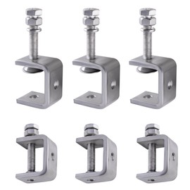 SUKITMISO Pack of 6 C Clamp Stainless Steel 304 C Clamps High Performance C Clamp Jaw Openings 30 mm Fixing Pliers Adjustable Clamping Range is 0-25 mm, for DIY Woodworking, Welding Joinery