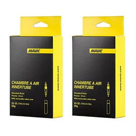 MAVIC Road Inner Tube, 27.6 x 0.9 inches (700 x 23/25 cm), Removable Valve (1.3 inches (32 mm), Set of 2