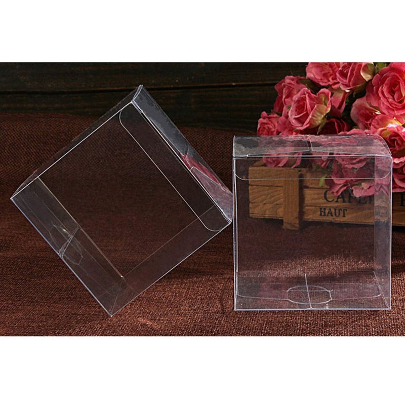 Transparent Packaging Box Set: 100 Pieces Transparent Gift Boxes Macaron