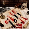 Horror Knife Acrylic Bookmark Set, Tassel Bookmarks for Halloween Fans