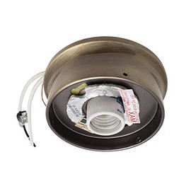 B&P Lamp® Wired Fixture Holder, 4" Fitter, Antique Finish